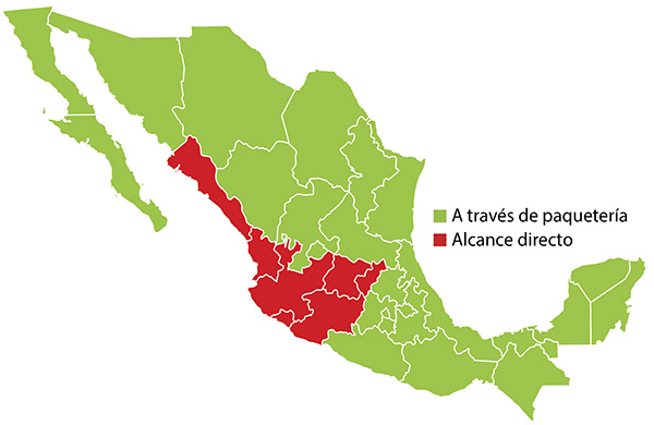 Mapa distribución Dulces Romo